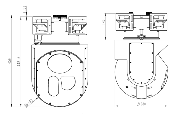 S280TA两轴三光吊舱